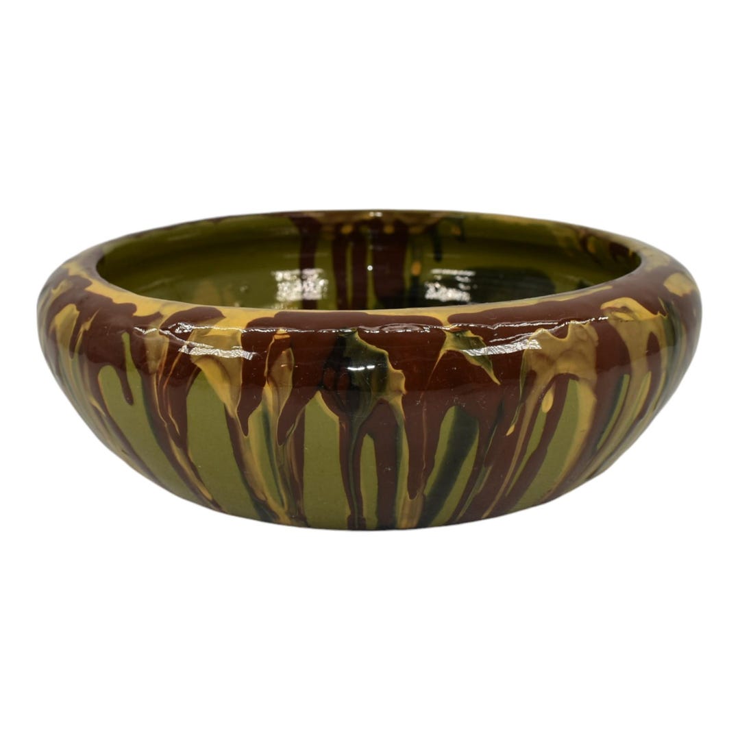Peters and Reed Marbelized 1920s Arts and Crafts Pottery Brown Ceramic ...