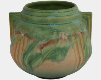 Roseville Laurel Green 1934 Vintage Art Deco Pottery Ceramic Vase 250-6