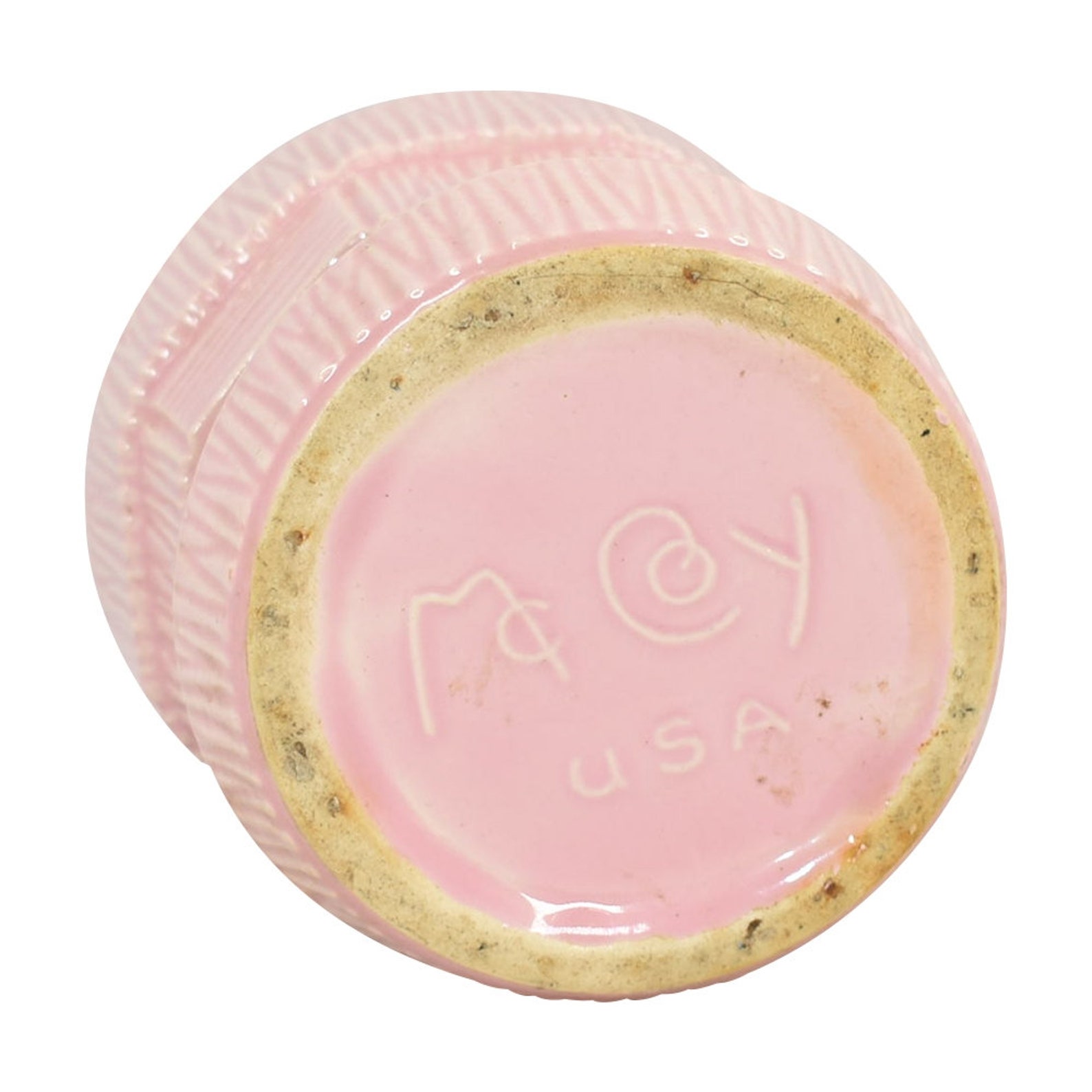 Mccoy 1953 Vintage Art Pottery Pink Ceramic Flower Pot Planter Etsy