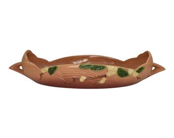 Roseville Snowberry Pink 1947 Vintage Art Pottery Ceramic Console Bowl 1BL2-12
