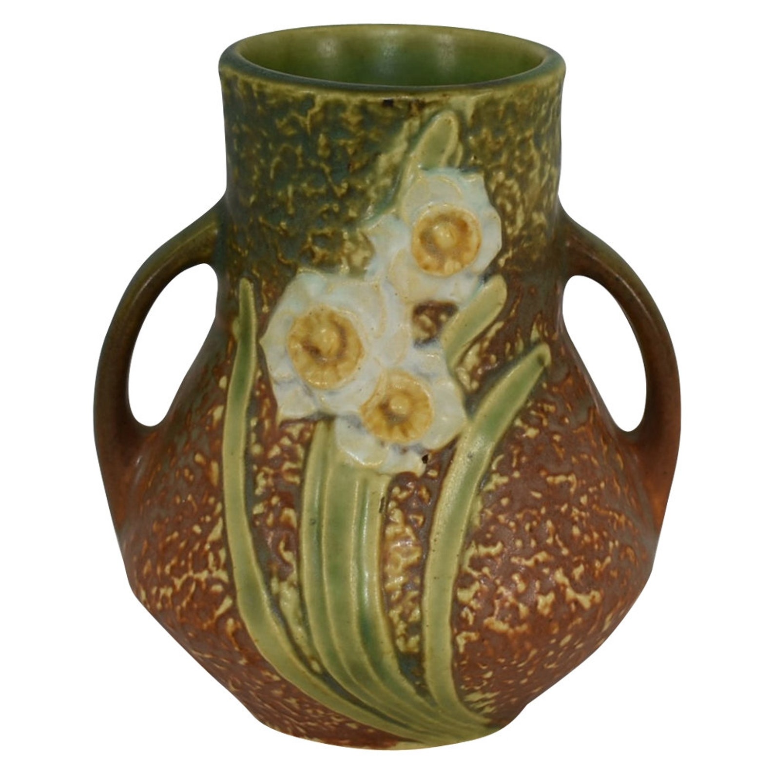 Roseville Pottery Jonquil Handled Arts and Crafts Vase Etsy