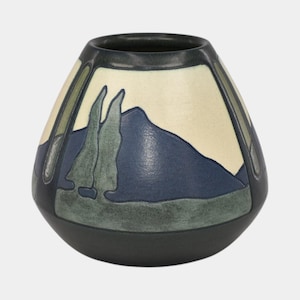 Ephraim Faience 2024 Hand Made Pottery Experimental Mountain Panel Ceramic Vase