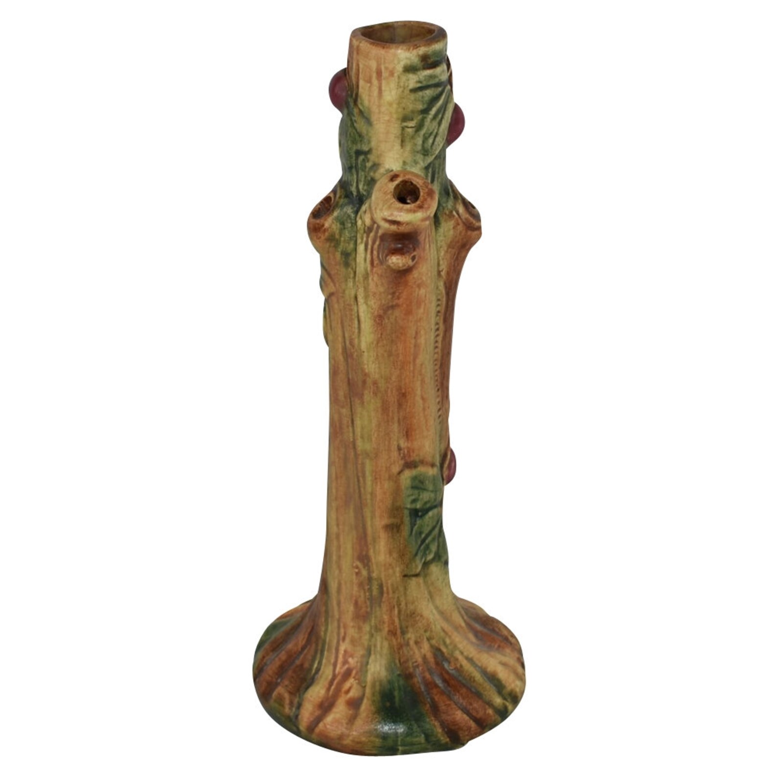 Weller Pottery Woodcraft 1920s Red Apple Bud Vase Etsy