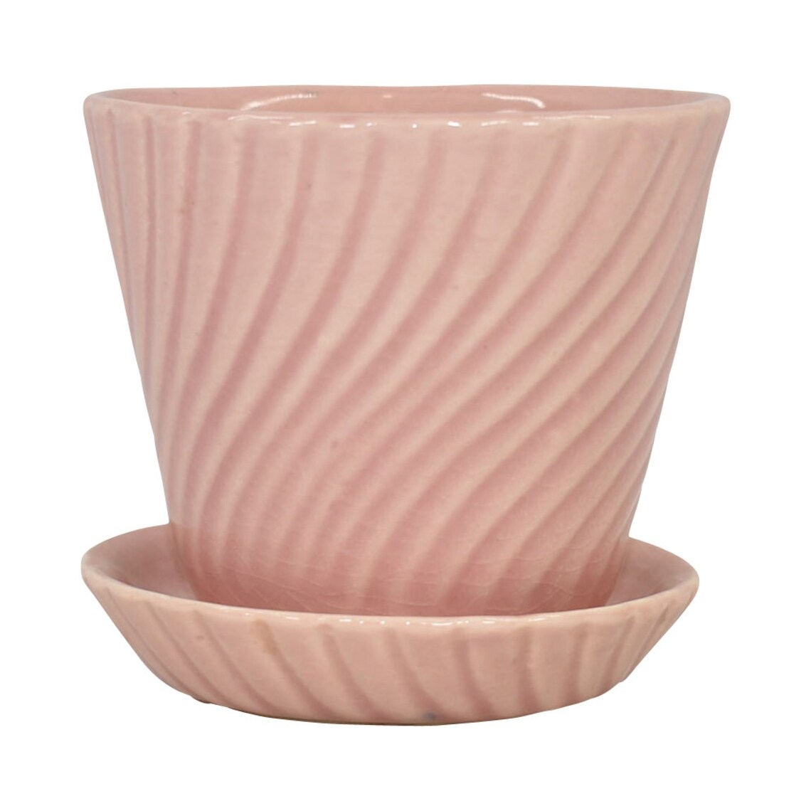 Mccoy 1930s Vintage Art Deco Pottery Pink Ceramic Flower Pot Etsy