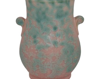 Burley Winter 1930s Vintage Arts And Crafts Pottery Purple Mottled Ceramic Vase