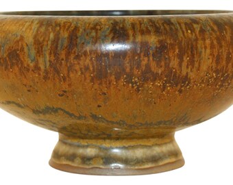 Nymolle Denmark Pottery Pedestal Bowl (Bruehl)