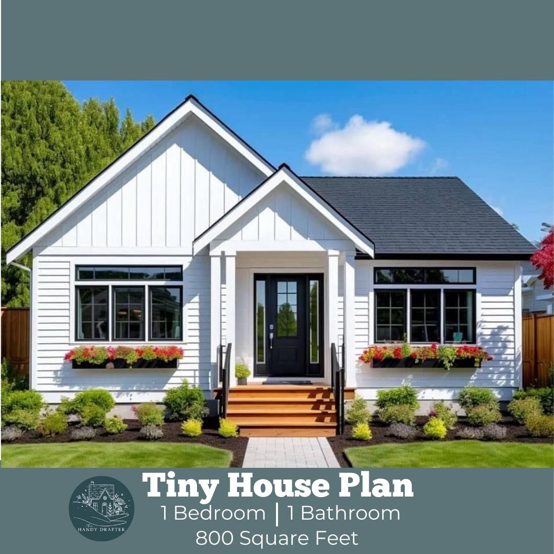 Farmhouse Tiny House Plans, 800 Square Foot Small House Plans ...
