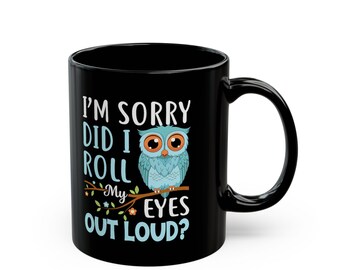 Scharfsinnige Eulen-Humor-Becher