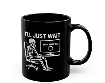 Witzige Warteskelett Tasse