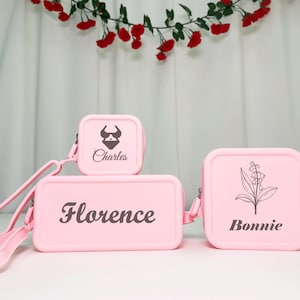 Custom Silicone Makeup Bag, Fashionable Beach and Outdoor Makeup Storage Bag, Daily Use Bag, Personalized Gift for Her, Gift for Bridesmaids