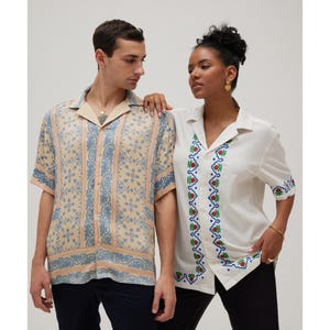 Orange Mirage Printed Shirt
