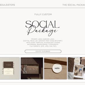 Paquete social / Marca personalizada / Paquete de marca / Logotipo personalizado / Diseño de logotipo / Suite de logotipos / Identidad de marca personalizada / Marca minimalista