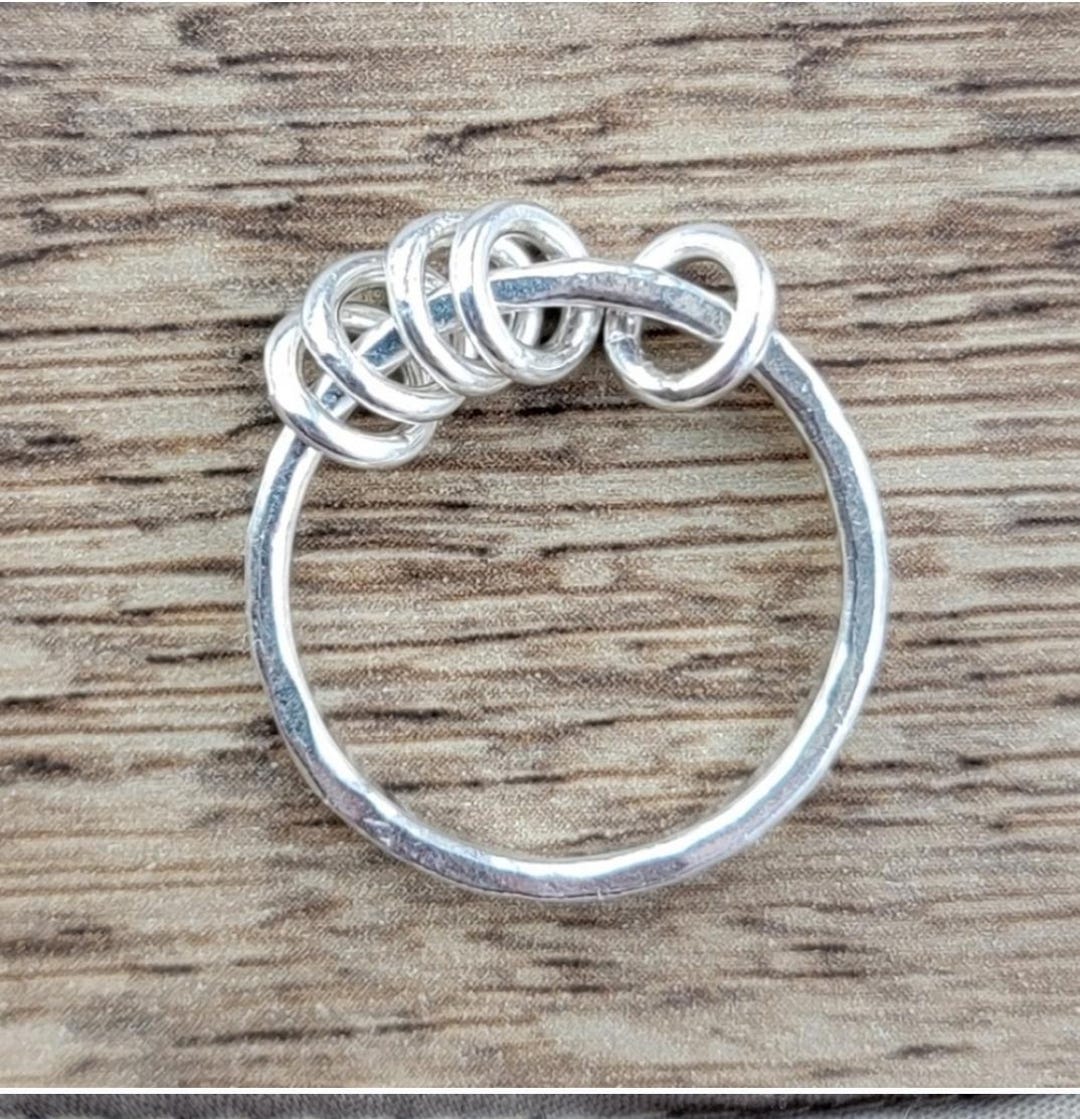 Fidget Ring in Fine Silver - Etsy