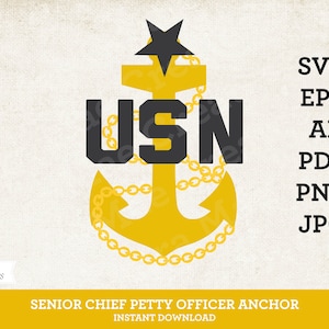 US Navy Senior Chief Petty Offizier Anker Vektor-Dateien - svg, eps, ai, pdf, png, jpg Schnittdateien - Verschmutzter Anker, US Navy Chief Saison