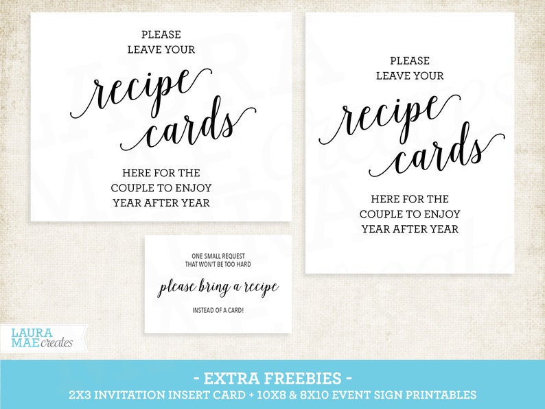 black-white-4x6-printable-recipe-card-editable-recipe-card-etsy