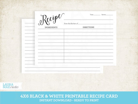 free 4x6 recipe card template ms word
