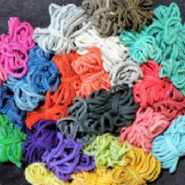 Small Order for 1,2,3 or 4 one-ounce bundles of Cotton Jersey Loops for Weaving on the 7.25" Potholder Loom