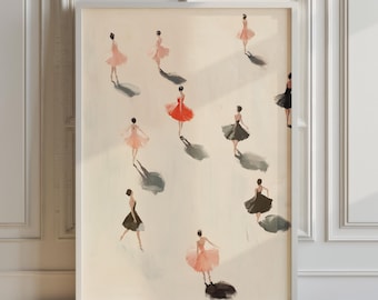 Tiny Ballerinas Art Playroom Prints Whimsical Art Gifts for Dancer Ballet Home Decor (Digital Download)