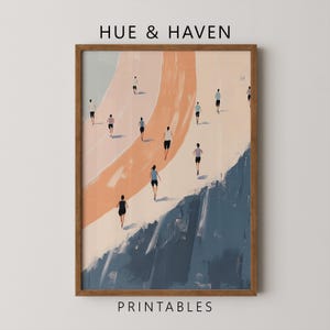 Track and Field Race Print: Minimalist Running Art (Digital Download)