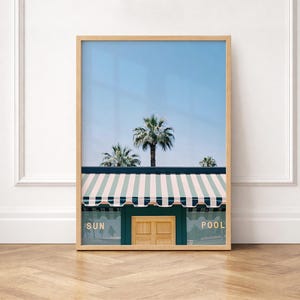 Palm Springs Poolside Print: Mid-Century Modern Cabana (Digital Download)