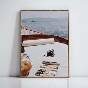 Backgammon Yacht Club Print  Boat Print Old Money Aesthetic Vogue Poster Sailing into Summer Poster Printable Wall Art