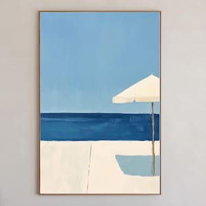 Minimalistische David Hockney Ästhetisches Poster Beachy Wandkunst Alte Geld Wandkunst Öl Pastellmalerei Preppy Küsten Digitaler Download