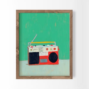 Cassette Tape Player Print - Ghetto Blaster Poster Printable Wall Art