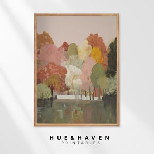 Autumn Trees Wall Art Colorful Fall Foliage Landscape Nature Printable