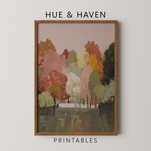 Autumn Trees Wall Art Colorful Fall Foliage Landscape Nature Printable