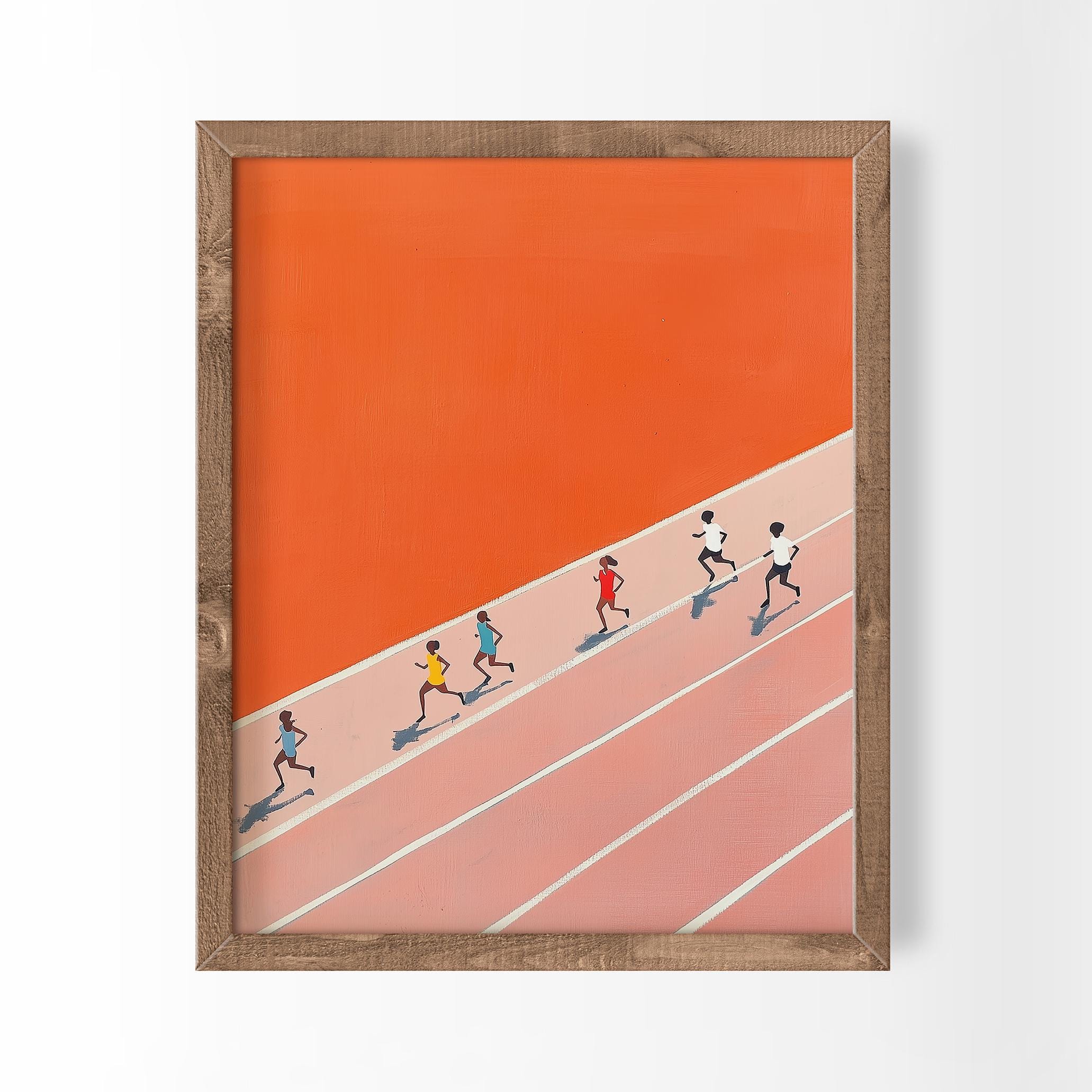 Running Track Print Track & Field Art Print, Running Poster, Afrocentric Decor Gift ...