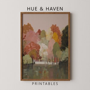 Autumn Trees Wall Art Colorful Fall Foliage Landscape Nature Printable