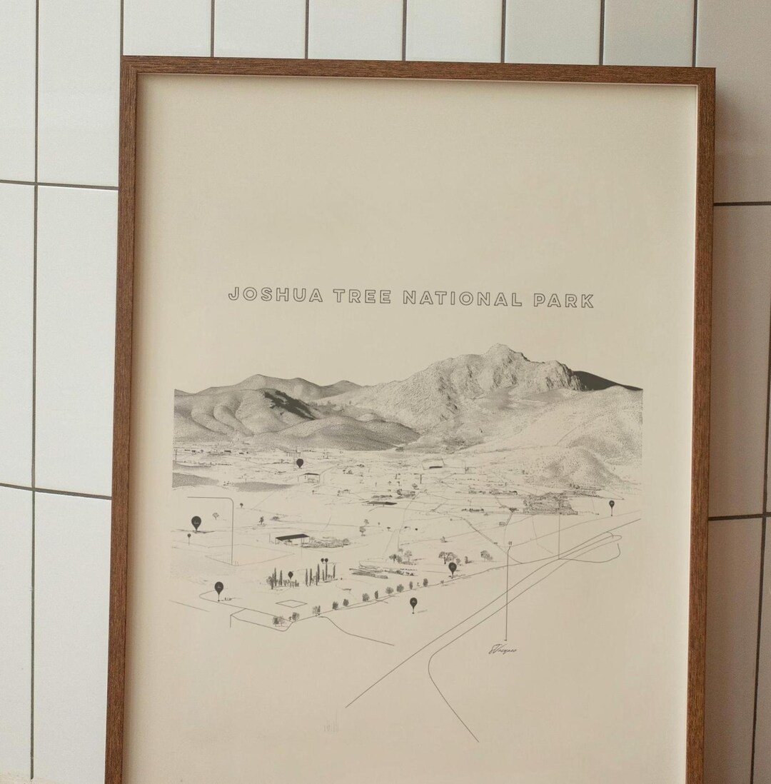 Joshua Tree Print, National Park Poster, Vintage Travel Park Art Print ...
