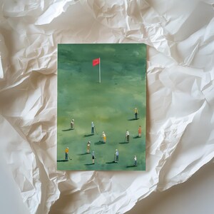 Tiny Golfer Artwork, Playful Sports Art, Golf Gifts for Men (Digital Download) image 4
