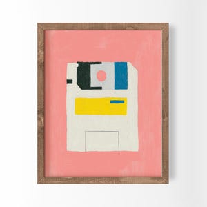 Floppy Disk Art Computer Poster Gaming Room Decor Retro Webcore Gift