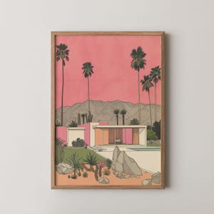 Frank lllloyd Wright Print: Wüstenhaus Architektur, Mid-Century Modern (Digitaler Download)