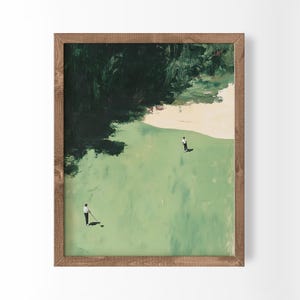 Impresión abstracta de arte minimalista de golf para pequeños golfistas, decoración deportiva moderna