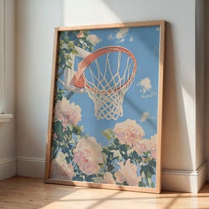 Basketball Art Sports Poster Gym Wall Art Teen Girl Room Decor image 4