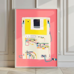 Vintage Electronics Floppy Disk Art Webcore Computer Poster Programmer Wall Decor Geek Gift