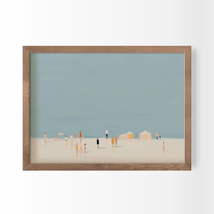 Minimalist Ocean Art Beach Painting Lake House Decor Beachy Print