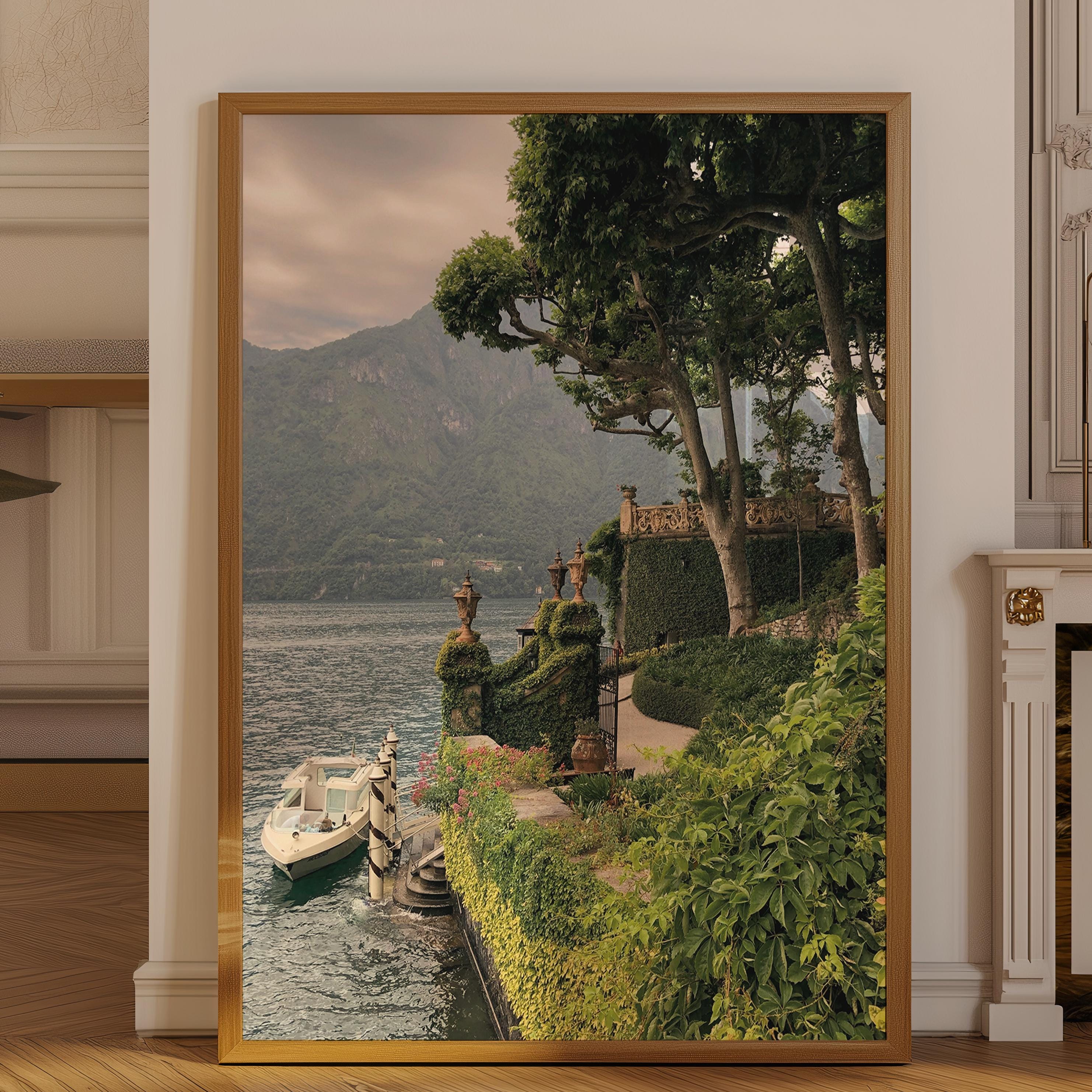 Lake Como Art Print: Italian Coastline, Old Money, Mediterranean Garden ...