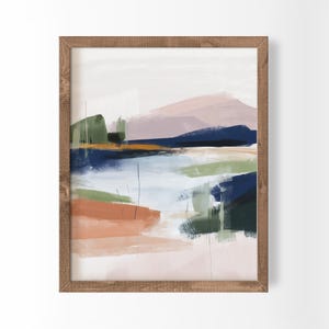 Scandi Minimalist Spring Painting Soft Color Study English Garden Modern Rustic Print