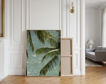Aesthetic Palm Trees Poster Dopamine Decor Summer Artwork Beach Photography (Digital Download)