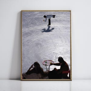 Old Money Aesthetic Slim Aarons Vogue Poster Drinks on Ice Skating Print Retro Bar Cart Printable Wall Art Luxury Prints