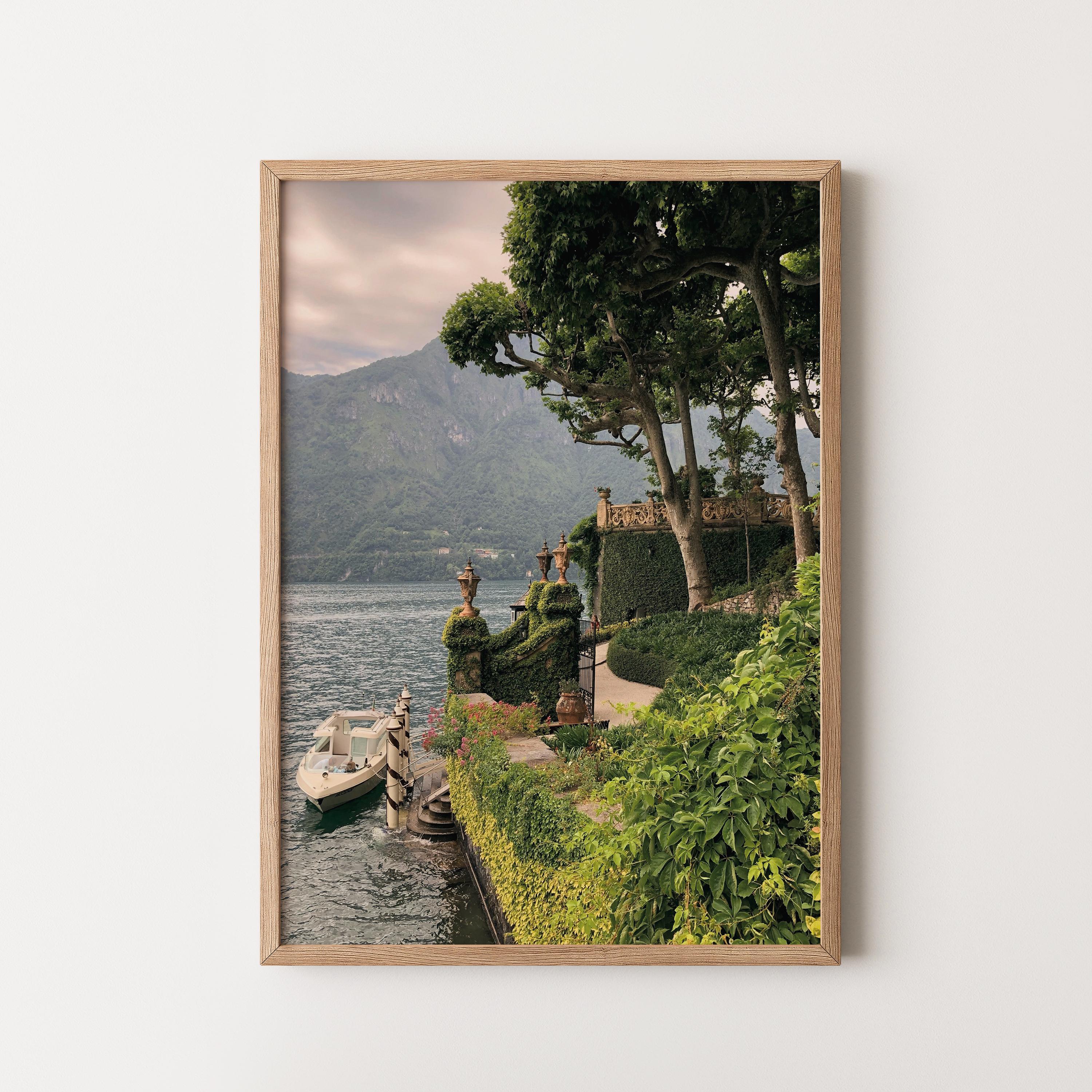 Lake Como Art Print: Italian Coastline, Old Money, Mediterranean Garden ...