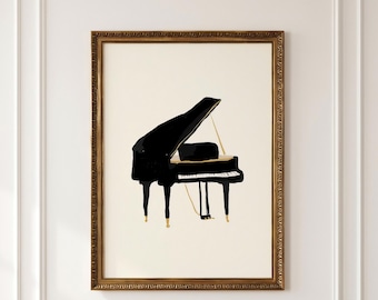 Piano Print, Keyboard Instrument Wall Art, Pianist Home Decor (Digital Download)