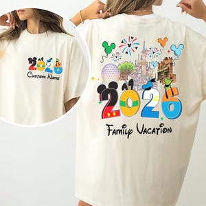 Two side Custom Disney Vacation 2026 Shirt, Disney Family Shirts, Disney Trip 2026 Shirt, Disneyland, Disney Couple Shirt, Disneyworld Shirt