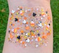 Halloween Candy Corn W Black Mouse Organic Hair/Body/Face Glitter | Halloween Glitter | Mouse Glitter | MNSSHP | Hair Glitter | Face Glitter