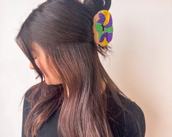 Mardi Gras King Cake Claw Clip | Koningstaart