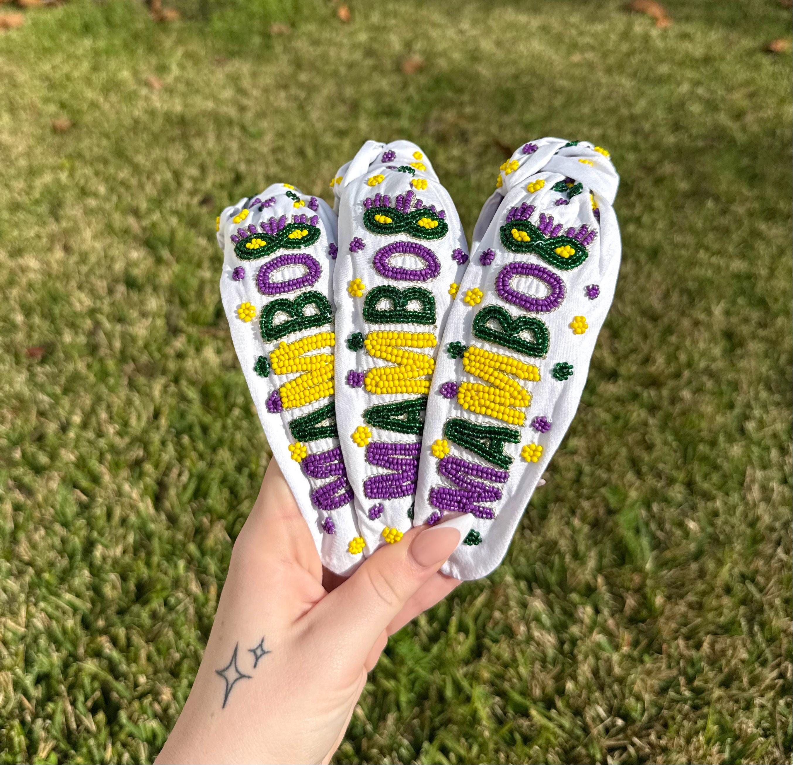 Mardi Gras Mambo Headband Mardi Gras Mambo bead Headband – SASH Clothing Bar main image 4