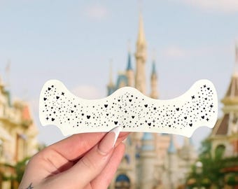 FACE SPARKLES Black Mickey Mouse Small | Custom Mickey Mouse Face Freckles | Glitter Freckles | Face Glitter | Sparkles | Black Mouse